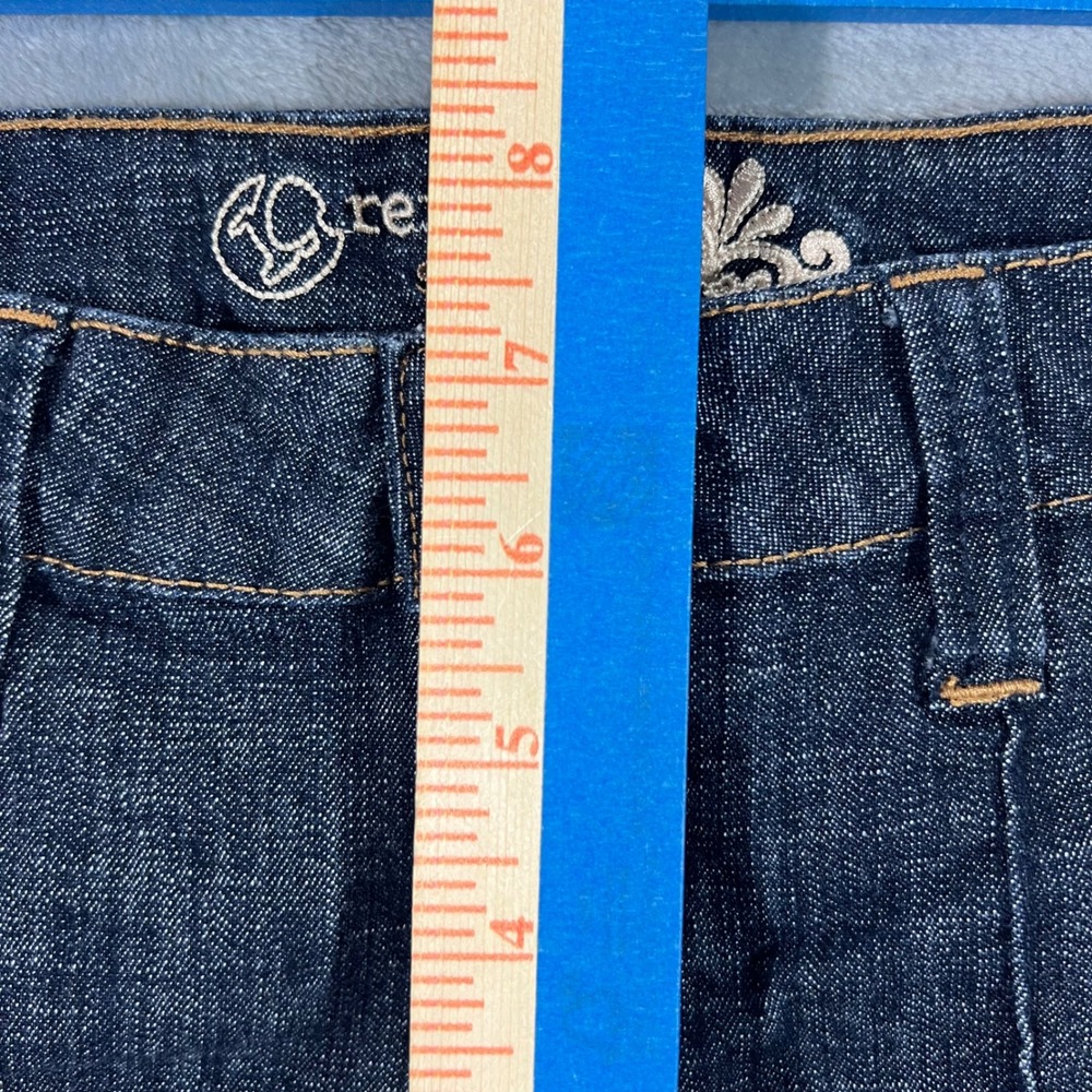 REFUGE PREMIUM Denim Shorts Womens Size 5 Dark Blue Low Rise Cuffed P861 - Picture 11 of 16